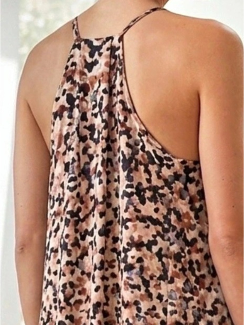 Nicole Miller New York Abstract Printed Maxi Dress. Built-in Bra & Pockets. M